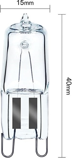 [WP007] LAMPADA ALOGENA ARLUX G9 40W 230V PER FORNO 300°