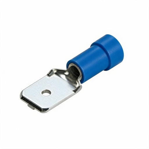 [Z92250] CAPICORDA PREISOLATO MASCHIO 6.3X0.8MM BLU 100 PZ. ZIPPO