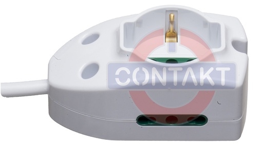 [CT2013B] PRESA MULTIPLA CONTAKT 1 BIPRESA+SCHUKO +2 BIPRESE +CAVO 1.5MT MAX3680 SPINA 16A  BIANCO