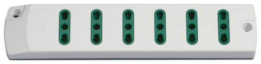 [VIW00406NCB] PRESA MULTIPLA VIMAR 6 BIPRESE 2P+T 16A (SENZA CAVO)