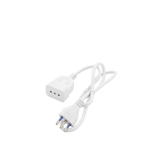 [F8084] PROLUNGA SP/PR 10A 3X0,75 1MT BIANCA FAI