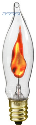 [F06] LAMPADINA FIAMMA OSCILLANTE 3W 220V E14 30X100 MM MED