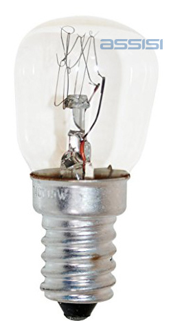 [FR15] LAMPADINA PER FRIGORIFERO 15W 220V 25X54 MM MED