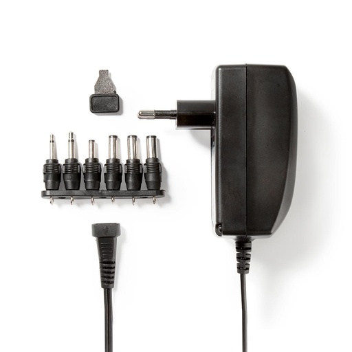 [ACPA007] ALIMENTATORE NEDIS AC UNIVERSALE 27 W 3-12V DC 1.80M 2.25 A A 6 PLUG(S)