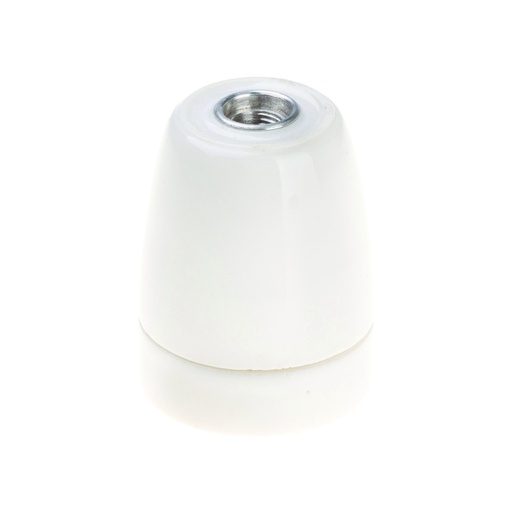 [CTAC995] PORTALAMPADA E27 IN PORCELLANA BIANCO, KIT ACCESSORI INCLUSO CONTAKT