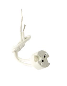 [F0183] PORTALAMPADA PER ALOGENE GZ4-G5.3-GX5.3-GX6.35-GZ6.35 FORI Ø 4MM FAI 