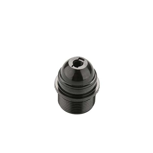 [F0191N] PORTALAMPADA FAI NERO E27 CAMICIA FILETTATA CON FERMO TERMOPLASTICO 
