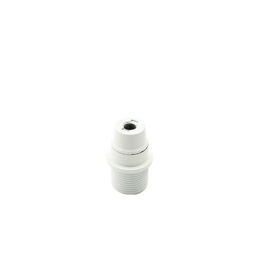 [F0193] PORTALAMPADE FAI BIANCO E14 CAMICIA FILETTATA CON FERMO TERMOPLASTICO 