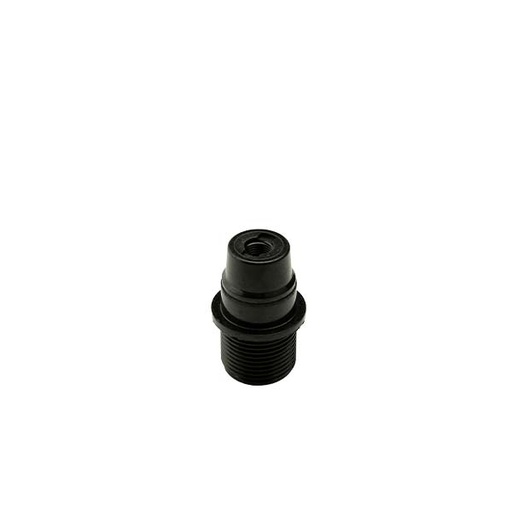 [F0193N] PORTALAMPADA FAI NERO E14 CAMICIA FILETTATA CON FERMO TERMOPLASTICO 