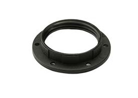 [F0231N] GHIERA FAI FILETTATA NERO E27 TERMOPLASTICO 
