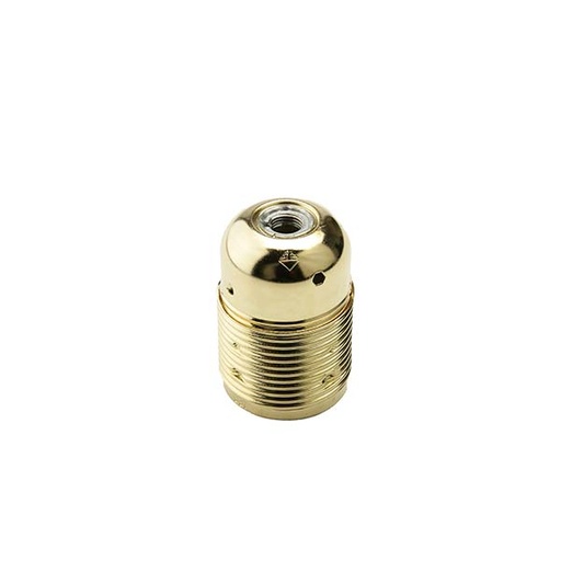 [F1031F] PORTALAMPADA FAI OTTONE E27 CAMICIA FILETTATA IN METALLO 