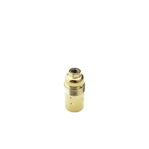 [F1041] PORTALAMPADA  FAI OTTONE E14 CAMICIA LISCIA IN METALLO 