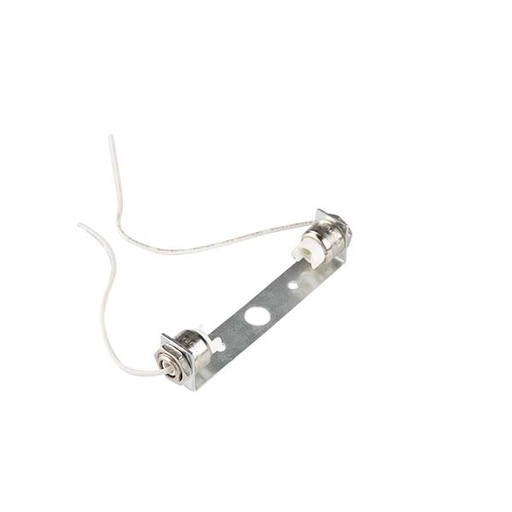 [F1107] PORTALAMPADA FAI PER ALOGENE R7S PER LAMPADE Z LUNGHEZZA 118MM CON STAFFA CAVI 25CM E FORI Ø 4.5MM 