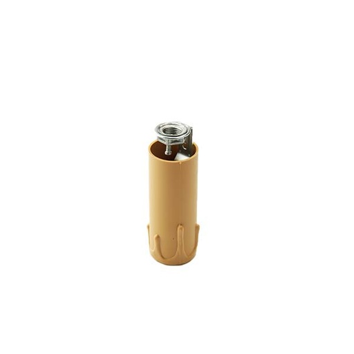 [F1200ANNIP] PORTALAMPA A CANDELA COLORE ANTICO IN MATERIALE TERMOPLASTICO CON NIPLES  E14 ALTEZZA 65MM FAI 