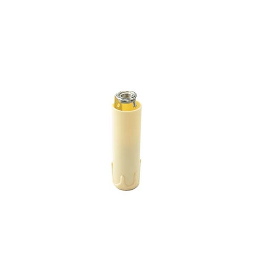 [F1201AVNIP] PORTALAMPADA FAI A CANDELA COLORE AVORIO IN MATERIALE TERMOPLASTICO CON NIPLES E14 ALTEZZA 85MM