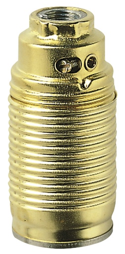 [VIW02148] PORTALAMPADE VIMAR M10X1 CAMICIA FILETTATA IN METALLO E14 OTTONE