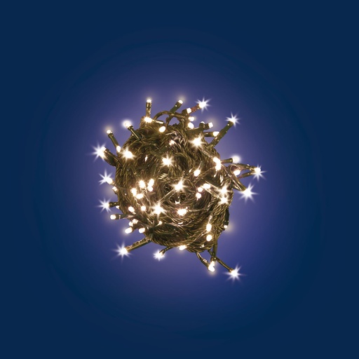 [L20283] CATENA MB 10 LED CLASSIC 5MM LUCE FISSA 230V INTERNO CAVO VERDE 1,5+1M