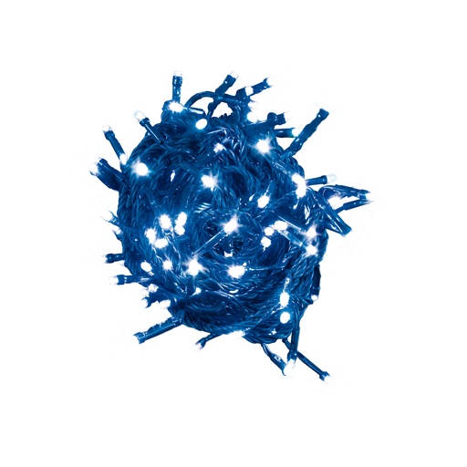 [L29897] CATENA TLE 100 LED BLU 5MM SERIE EX CONTROLLER 8G 24V ESTERNO CAVO VERDE 2+5M