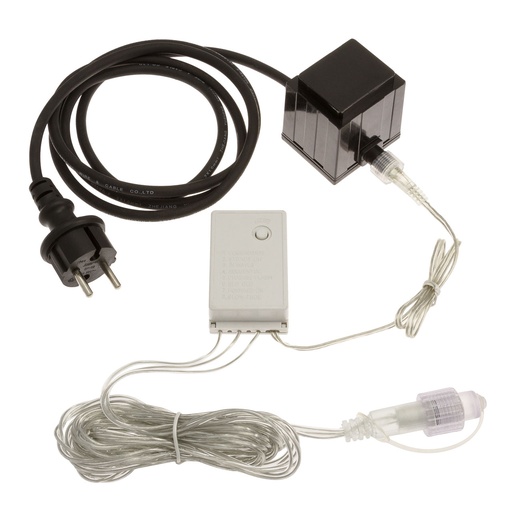 [L38011] TRASFORMATORE 230V 24V MAX 600 LED + CAVO ALIMENTAZIONE AC-DC CONTROLLER 8G ACC