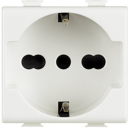 [BTIA544016] FRUTTO BTICINO  PRESA SCHUKO 16A + TERRA CENTRALE DA INCASSO 10/16A 250V SERIE BTICINO MATIX