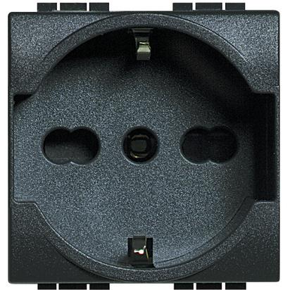 [BTIL414016] FRUTTO BTICINO PRESA SCHUKO 16A + TERRA CENTRALE DA INCASSO 10/16A 250V SERIE BTICINO LIVING INTERNATIONAL 