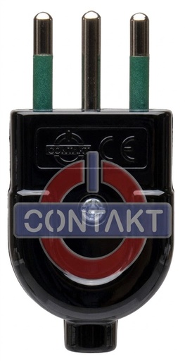 [CT1001N] SPINA CIVILE CONTAKT 2P+T 10A S11 ASSIALE NERO