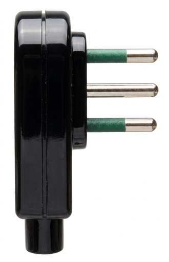 [CT1005N] SPINA CIVILE CONTAKT  PIATTA A SQUADRA 90° 2P+T 10A SPA11 250V NERO