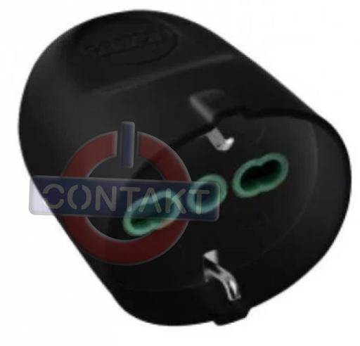 [CT1018N] PRESA CIVILE CONTAKT MOBILE 2P+T 10/16A + SCHUKO P17/11  P40 250V NERO