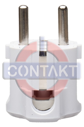 [CT1019B] SPINA CIVILE CONTAKT  2P+T 16A 250V STANDARD TEDESCO S31 A 90° BIANCO