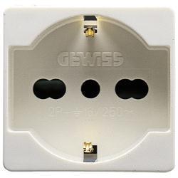 [GEWGW20246] FRUTTO GEWISS PRESA SCHUKO 16A+TERRA CENTRALE DA INCASSO 10/16 250V SERIE SYSTEM