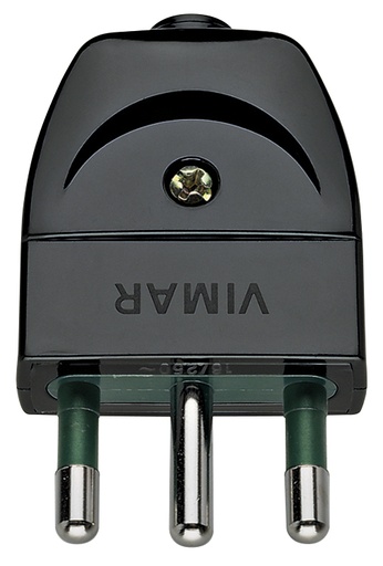 [VIW00202] SPINA CIVILE VIMAR 2P+T16A S17 ASSIALE NERO
