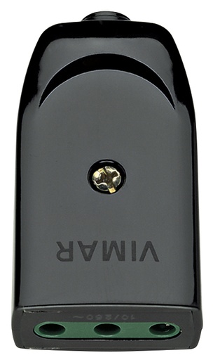 [VIW00221] PRESA CIVILE VIMAR 2P+T 10A 250V STD ITA TIPO P11 NERO