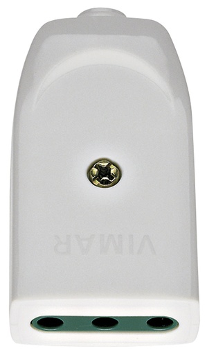 [VIW00221B] PRESA CIVILE VIMAR 2P+T 10A  STD ITA TIPO P11 250V BIANCO