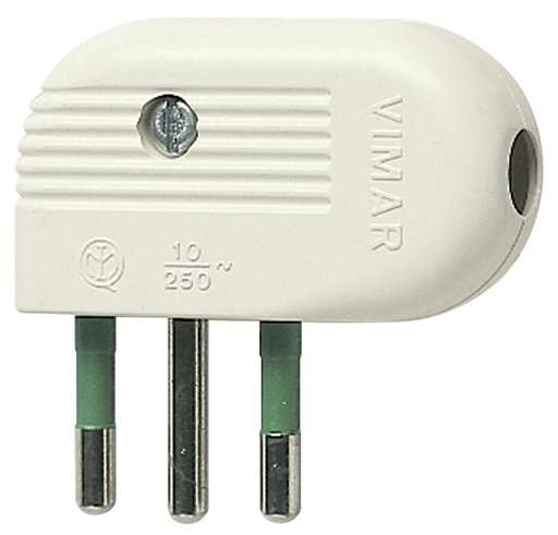 [VIW01041B] SPINA CIVILE VIMAR PIATTA A SQUADRA 90° 2P+T 16A 250V BIANCO