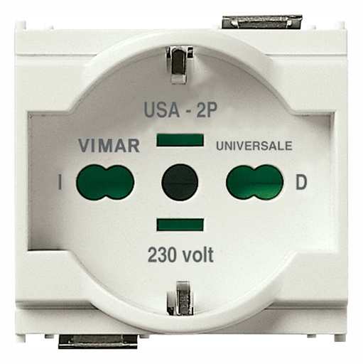 [VIW16210B] FRUTTO VIMAR PRESA SCHUKO 16A+TERRA CENTRALE DA INCASSO 10/16A 250V SERIE IDEA