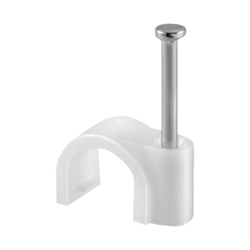 [CT04CH] FISSACAVI CONTAKT IN PLASTICA CON CHIODO INCORPORATO Ø4MM PZ. 100