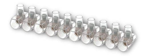 [CT10F] MORSETTI CONTAKT UNIPOLARI A CAPPUCCIO DA Ø10  MM IN STECCHE DA 10 PZ