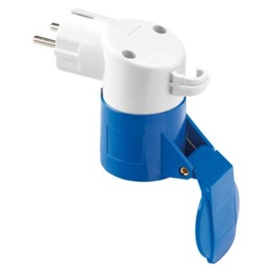 [FG23203] ADATTATORE FAEG PRESA INDUSTRIALE CEE 2P+T 16A 230V SPINA SCHUKO 2P+T 16A