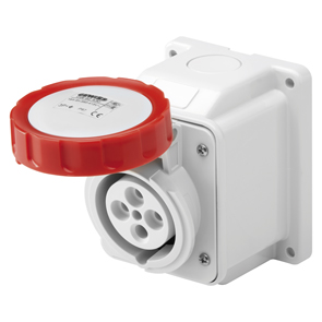 [GEWGW62430] PRESA INDUSTRIALE A PARETE CEE GEWISS INCLINATA 3P+T 16A 380V IP67 ROSSA