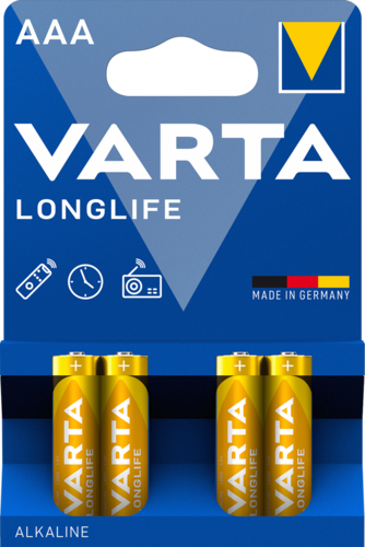 [4103] PILE VARTA ALKALINE LONGLIFE MINISTILO AAA BL. 4 4103