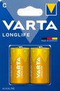 PILE VARTA ALKALINE LONGLIFE   MEZZA TORCIA  BL .2  4114