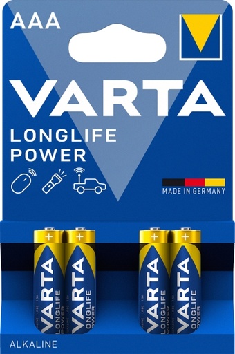 [4903] PILE VARTA ALKALINE LONGLIFE POWER MINISTILO AAA BL.4 4903