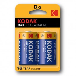 [KMAX1300] PILE KODAK ALKALINE MAX TORCIA D BL. 2 KMAX1300