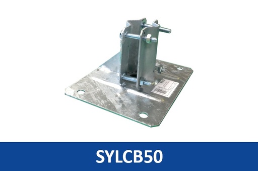 [SYLCB50] PIASTRA POSA TERRA 20X15 PER PALO MAX D.50