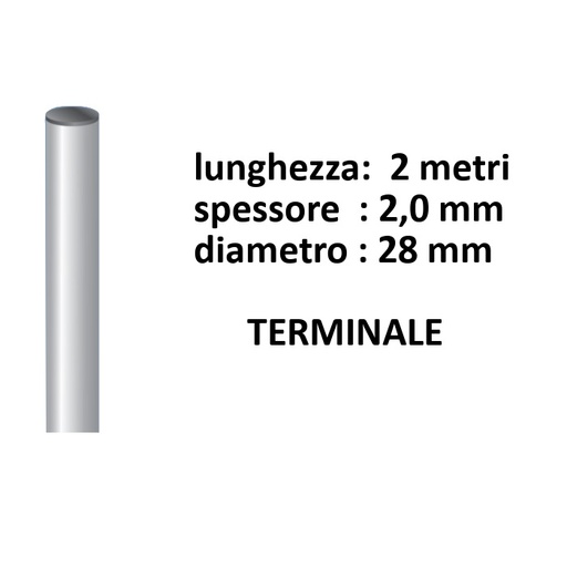 [SYP105] PALO BASE DIAM. Ø 28 2 MT. SPESS.2MM SYNCRO