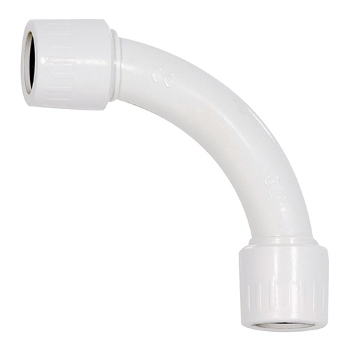 [FG16125] GIUNTO FAEG CURVA STAGNA A 90 GRADI PER TUBI RIGIDI TUBO-TUBO IP65 Ø25