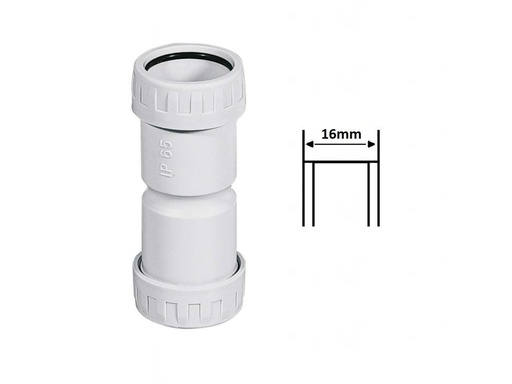 [FG16216] GIUNTO FAEG MANICOTTO DIRITTO PER TUBI RIGIDI STAGNA TUBO-TUBO IP65 Ø16