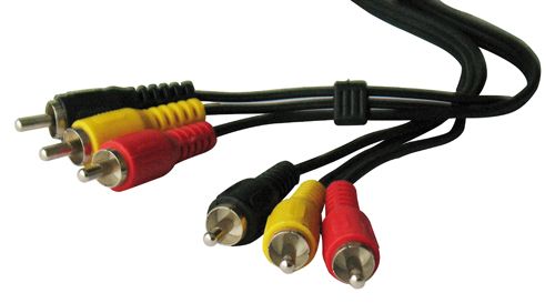 [M149000192] CAVETTO A/V 3RCA / 3RCA S/S NE M/P 1,5MT