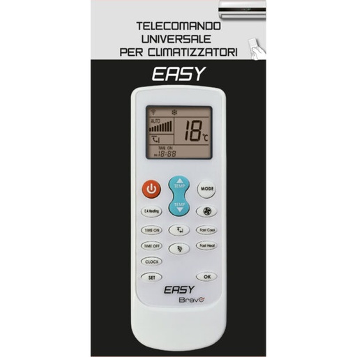 [BRAIREASY] TELECOMANDO BRAVO EASY UNIVERSALE PER CONDIZIONATORI 