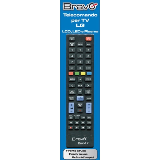 [BRAND2] TELECOMANDO TV BRAVO MODELLO BRAND DEDICATO PER LG 